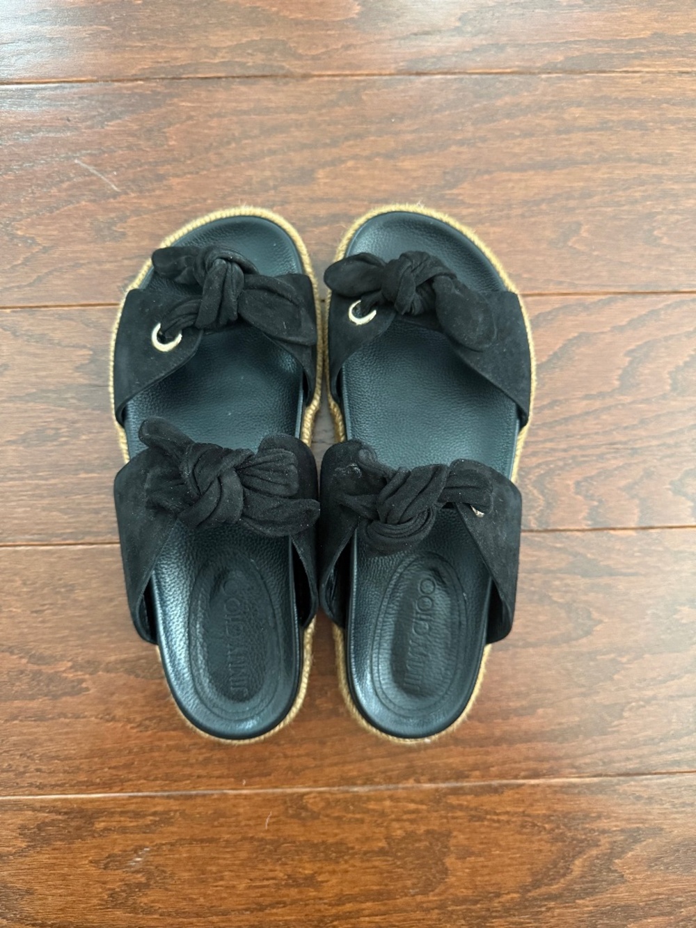 Jimmy Choo Black Suede Sandals/Slides, size 8